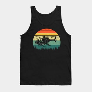 Helicopter Pilot Retro Vintage Tank Top